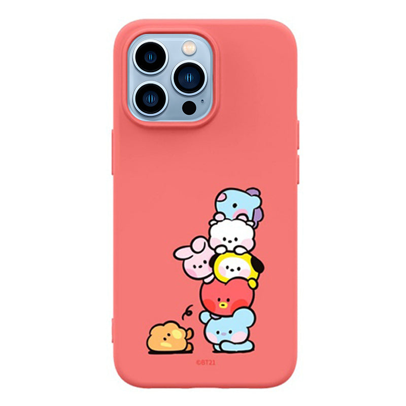 BT21 Liquid Silicone Soft Color Jelly Case Cover