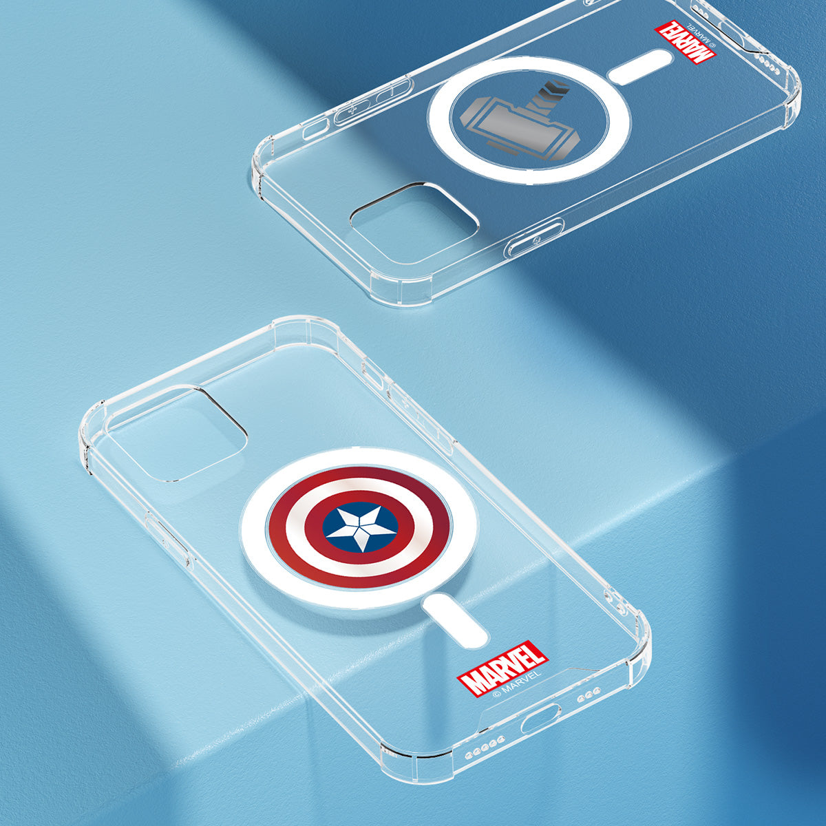 UKA Marvel Avengers Anti-fall Clear PC+TPU Magnetic MagSafe Case Cover