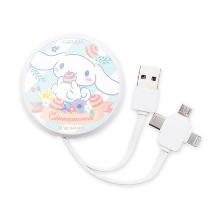 GARMMA Sanrio Characters 3-in-1 Lightning+Type-C+Micro USB Extracted Extension Cable