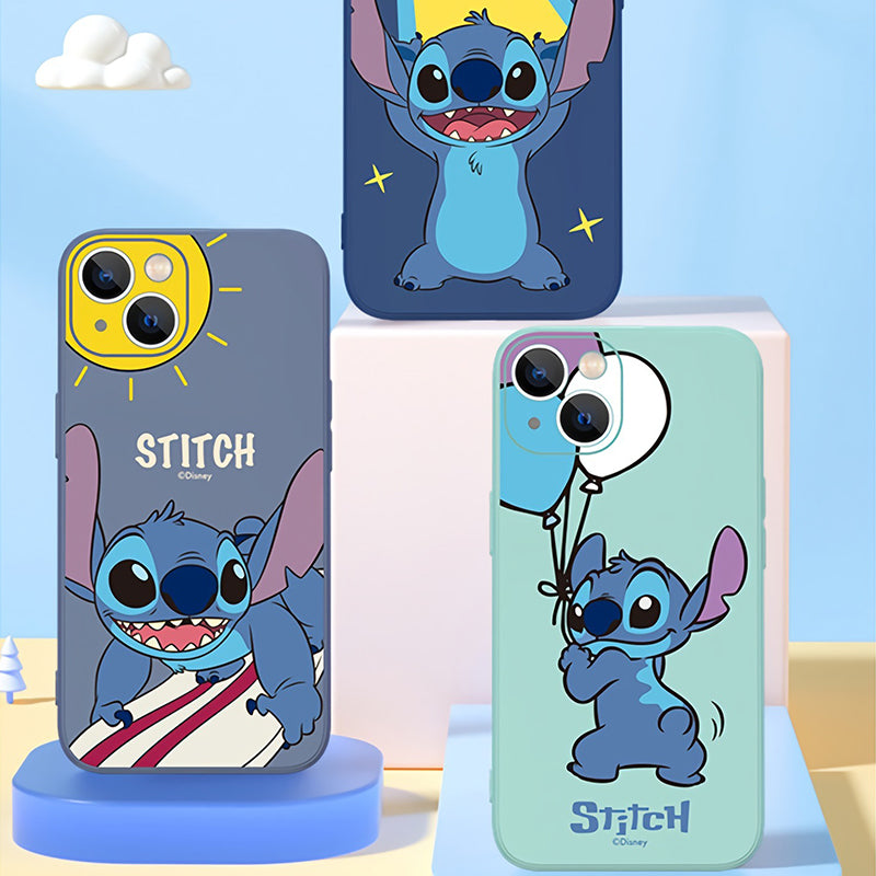 UKA Disney Stitch Side Print Liquid Silicone Case Cover