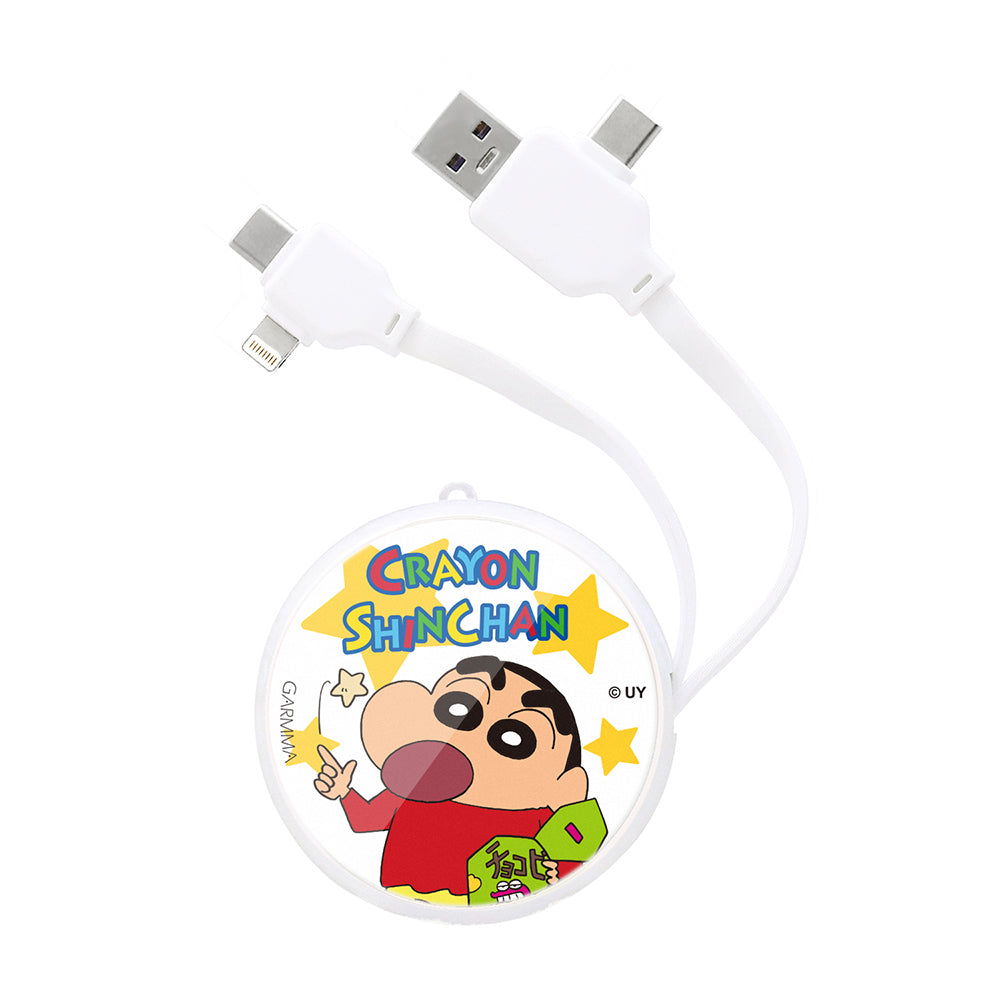 GARMMA Crayon Shin-chan PD Fast Charge Lightning+Type-C Extracted Extension Cable