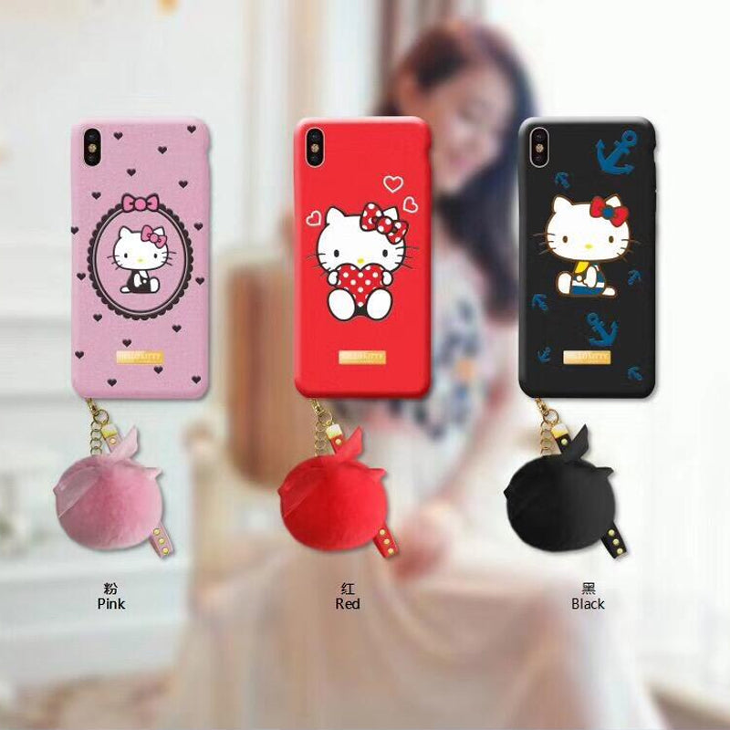 X-Doria Charm Hello Kitty 3D Embroidery Leather Case Cover for Apple iPhone XS/X/8 Plus/7 Plus/7