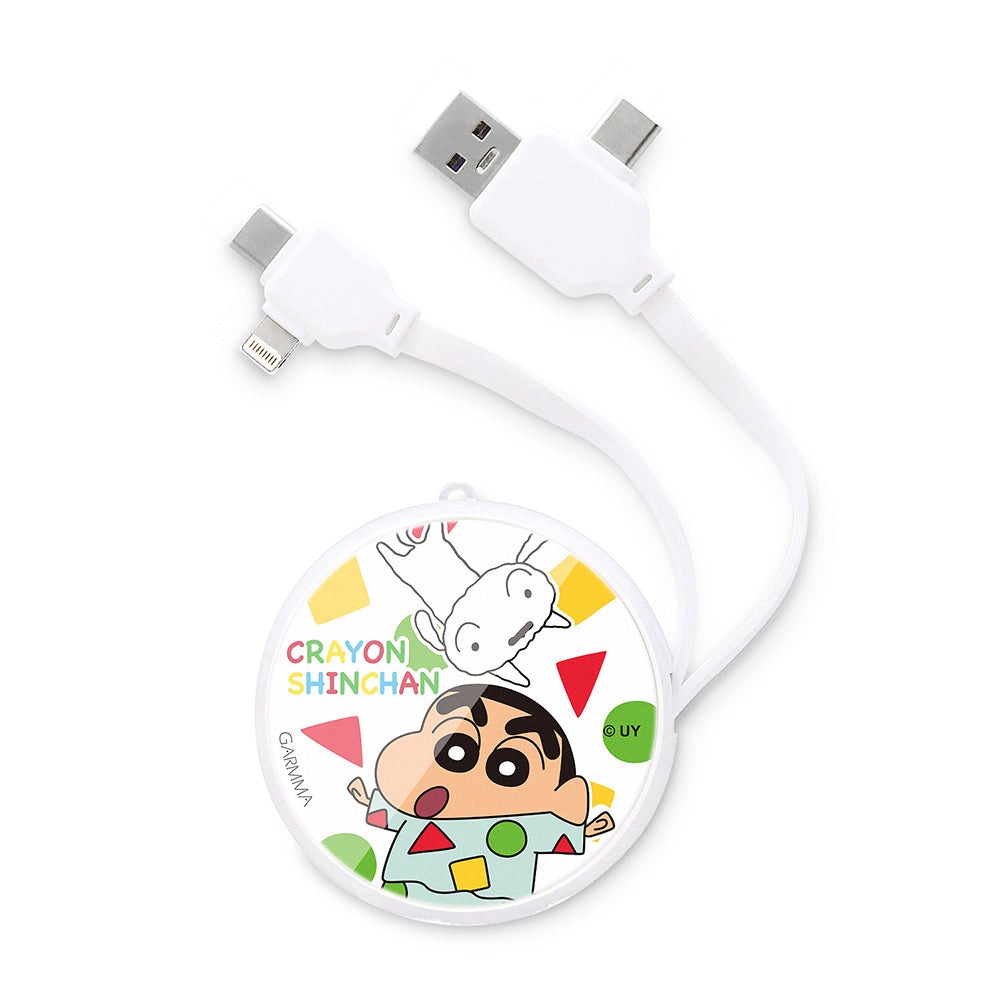 GARMMA Crayon Shin-chan PD Fast Charge Lightning+Type-C Extracted Extension Cable