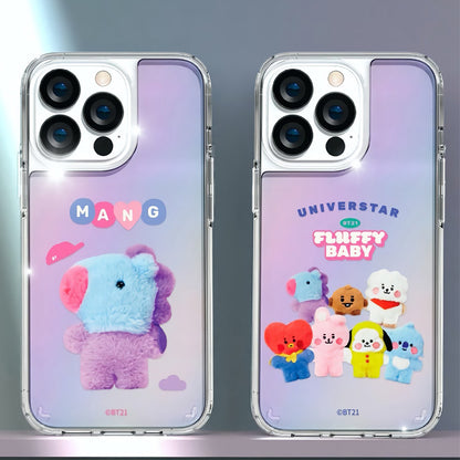 BT21 Shockproof Slim Fit Hologram Mirror Case Cover