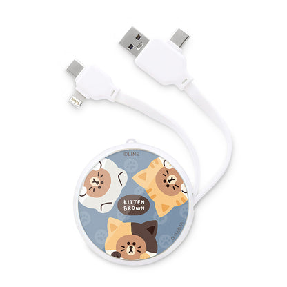 GARMMA Line Friends PD Fast Charge Lightning+Type-C Extracted Extension Cable