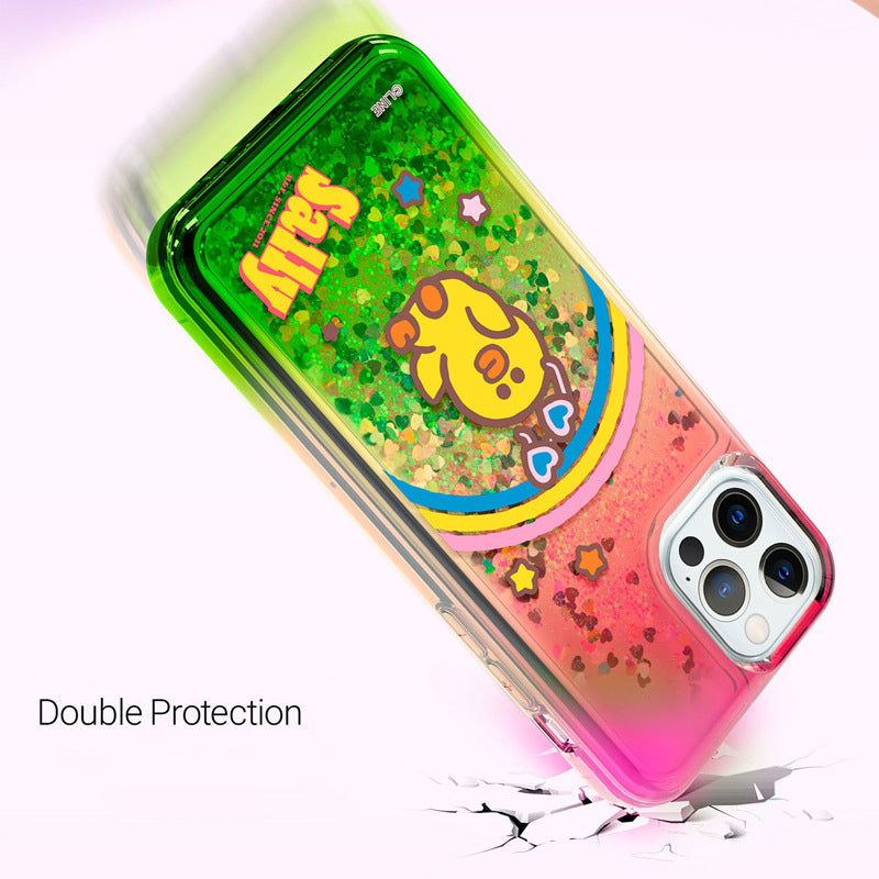 Line Friends Rainbow Bling Aqua Case Cover