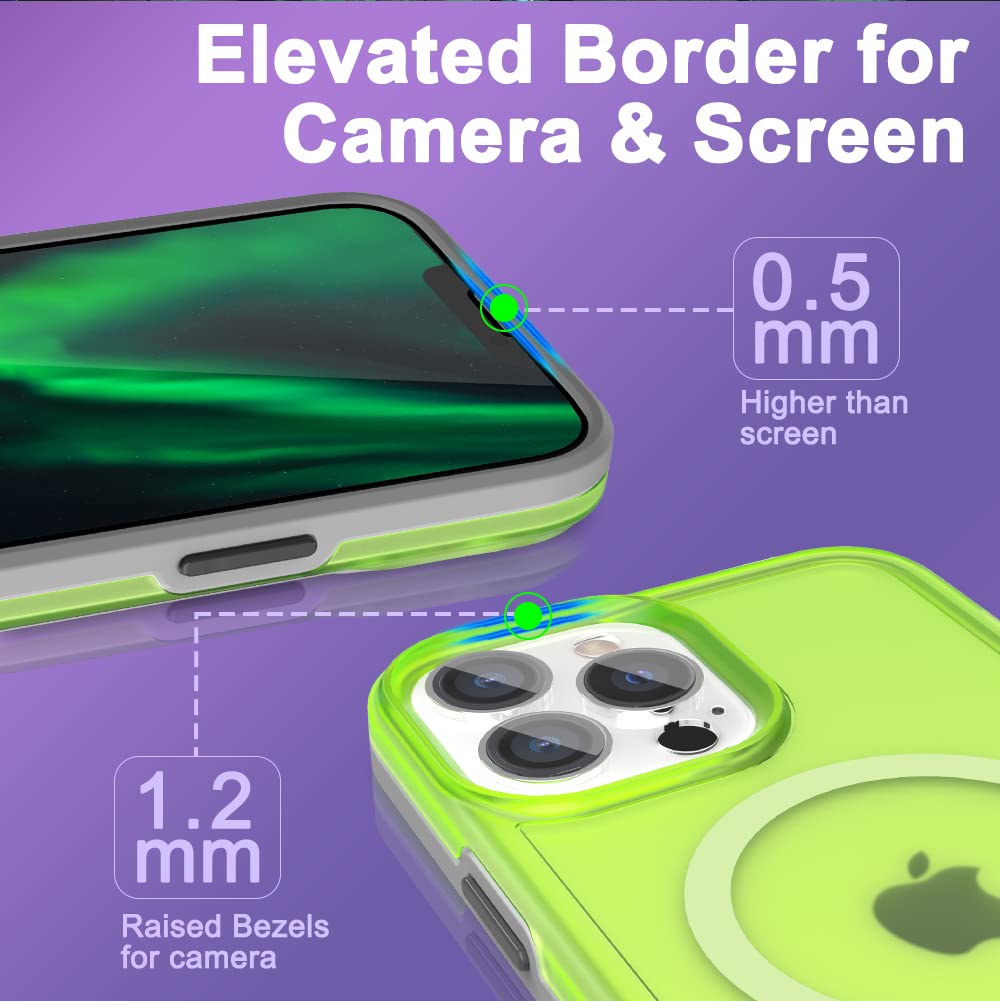 PQY Fluorescence Magnetic MagSafe Shockproof Case Cover