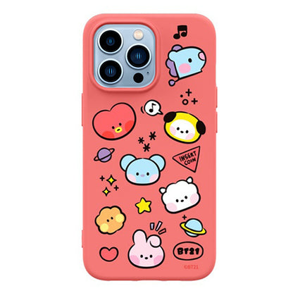 BT21 Liquid Silicone Soft Color Jelly Case Cover