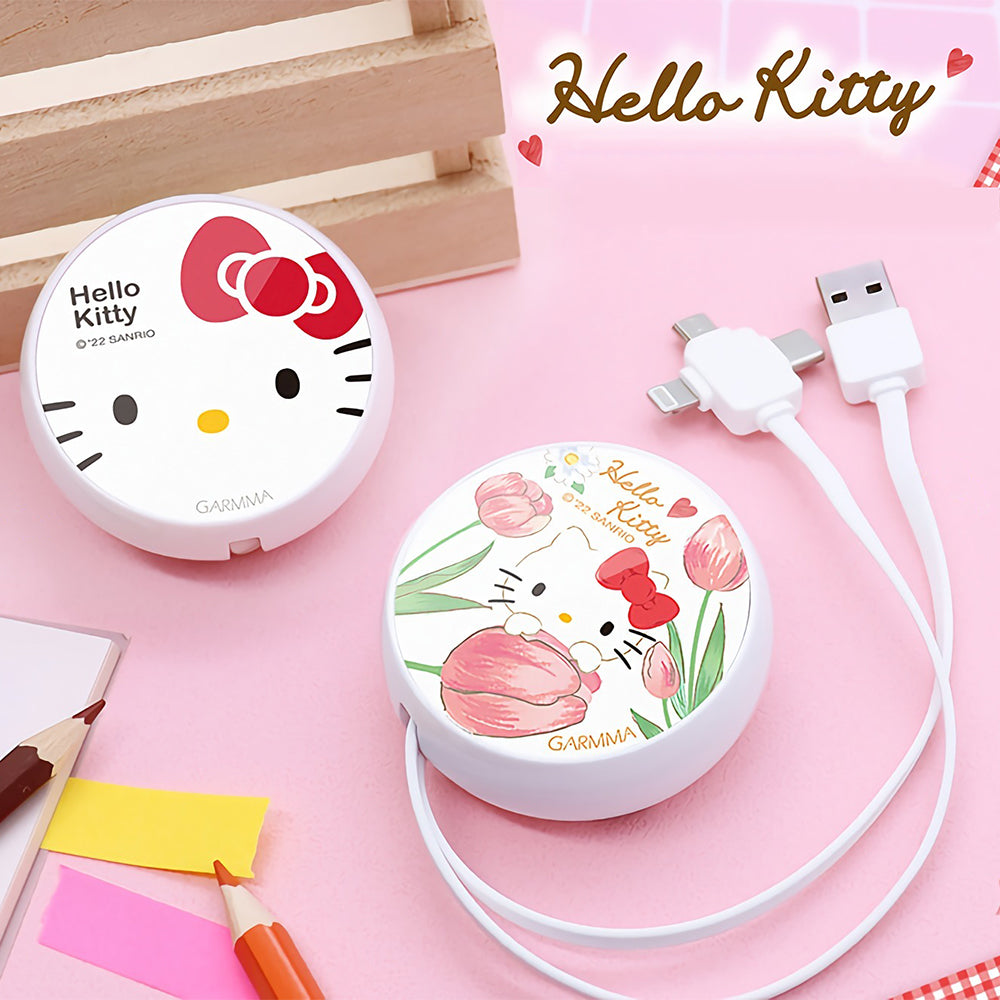 GARMMA Sanrio Characters 3-in-1 Lightning+Type-C+Micro USB Extracted Extension Cable