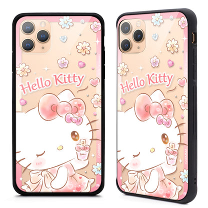 GARMMA Little Twin Stars & My Melody Tempered Glass Back Case Cover for Apple iPhone 11 series
