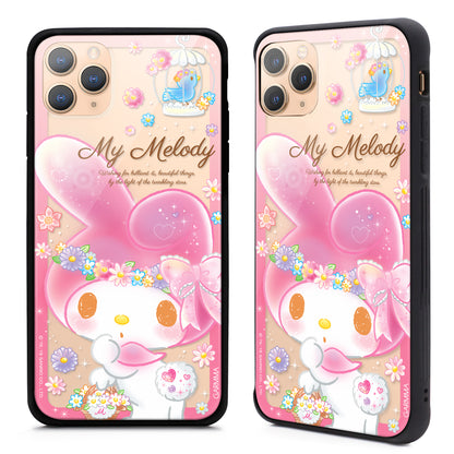 GARMMA Little Twin Stars & My Melody Tempered Glass Back Case Cover for Apple iPhone 11 series