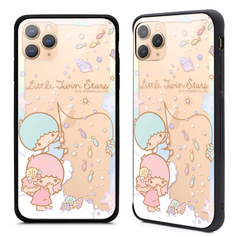 GARMMA Little Twin Stars & My Melody Tempered Glass Back Case Cover for Apple iPhone 11 series
