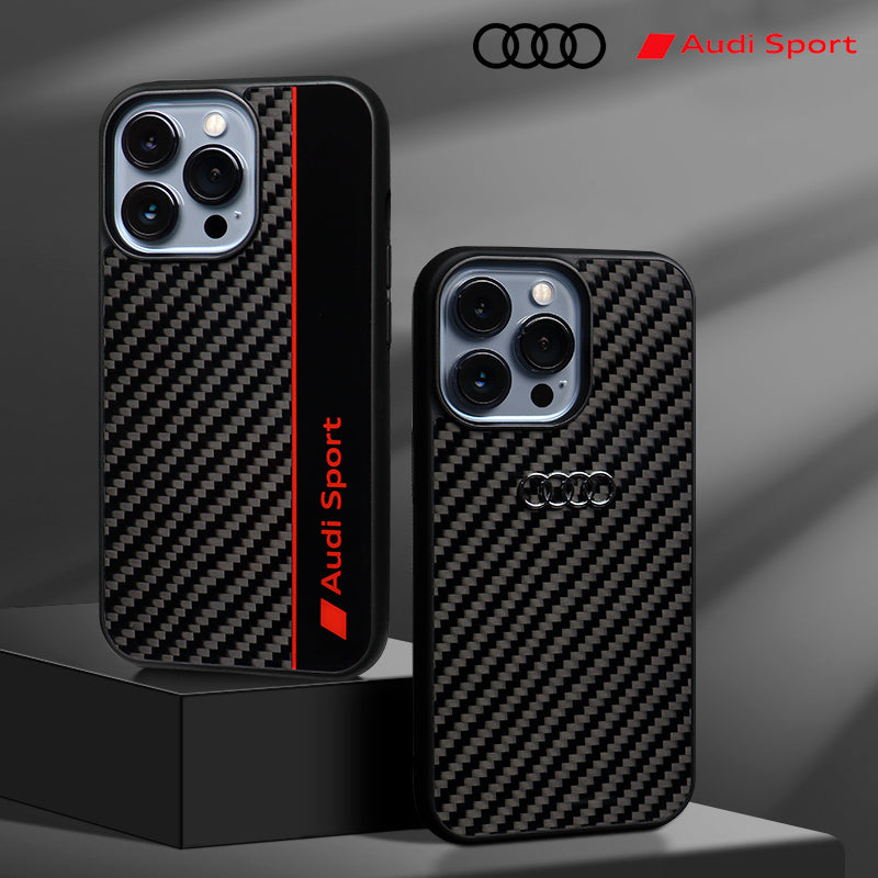 Audi Carbon Fiber Phone Case Cover