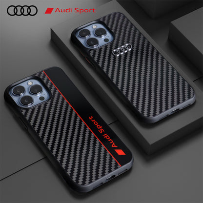 Audi Carbon Fiber Phone Case Cover