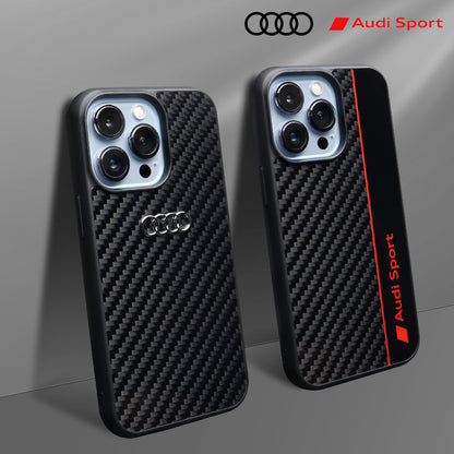 Audi Carbon Fiber Phone Case Cover