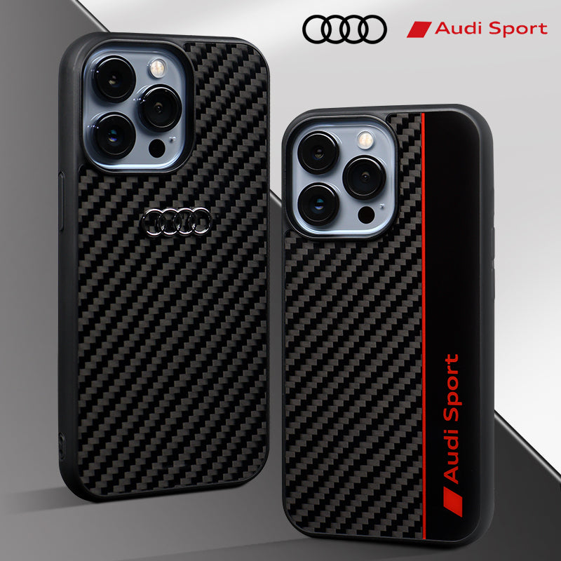 Audi Carbon Fiber Phone Case Cover