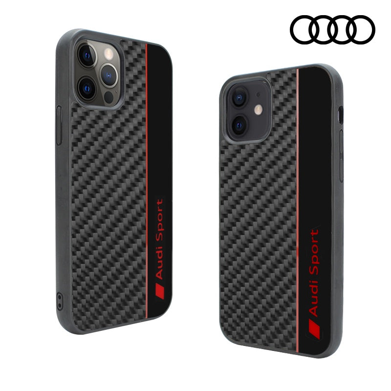 Audi Carbon Fiber Phone Case Cover