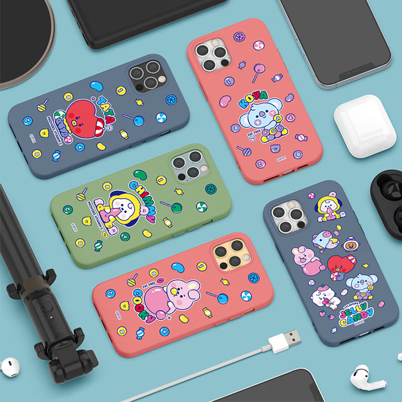 BT21 Liquid Silicone Soft Color Jelly Case Cover