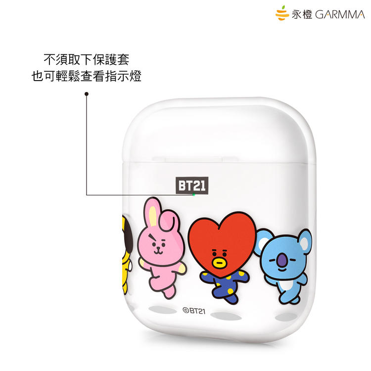 GARMMA BT21 Ultra Thin Hard PC Apple AirPods 2&1 Charging Case Cover