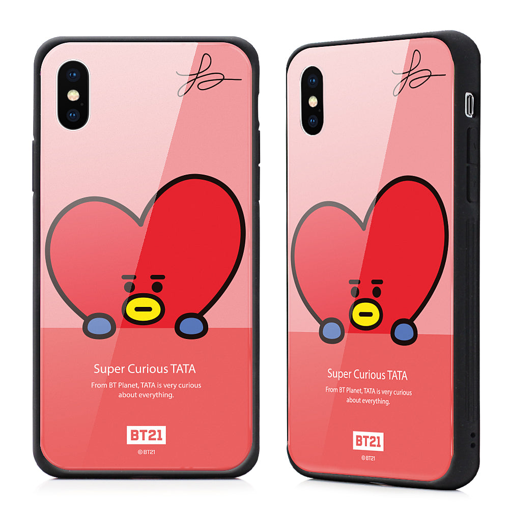 GARMMA BT21 Tempered Glass Back Case Cover