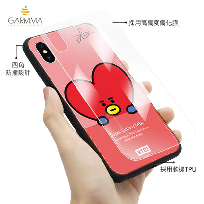 GARMMA BT21 Tempered Glass Back Case Cover