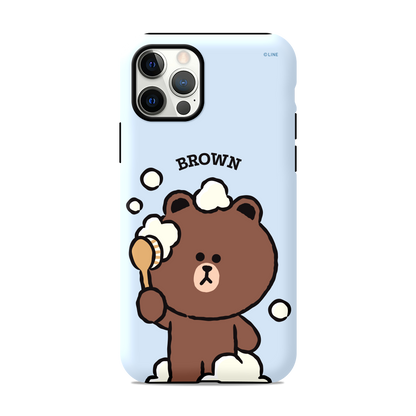 Line Friends Dual Layer TPU+PC Shockproof Guard Up Case Cover