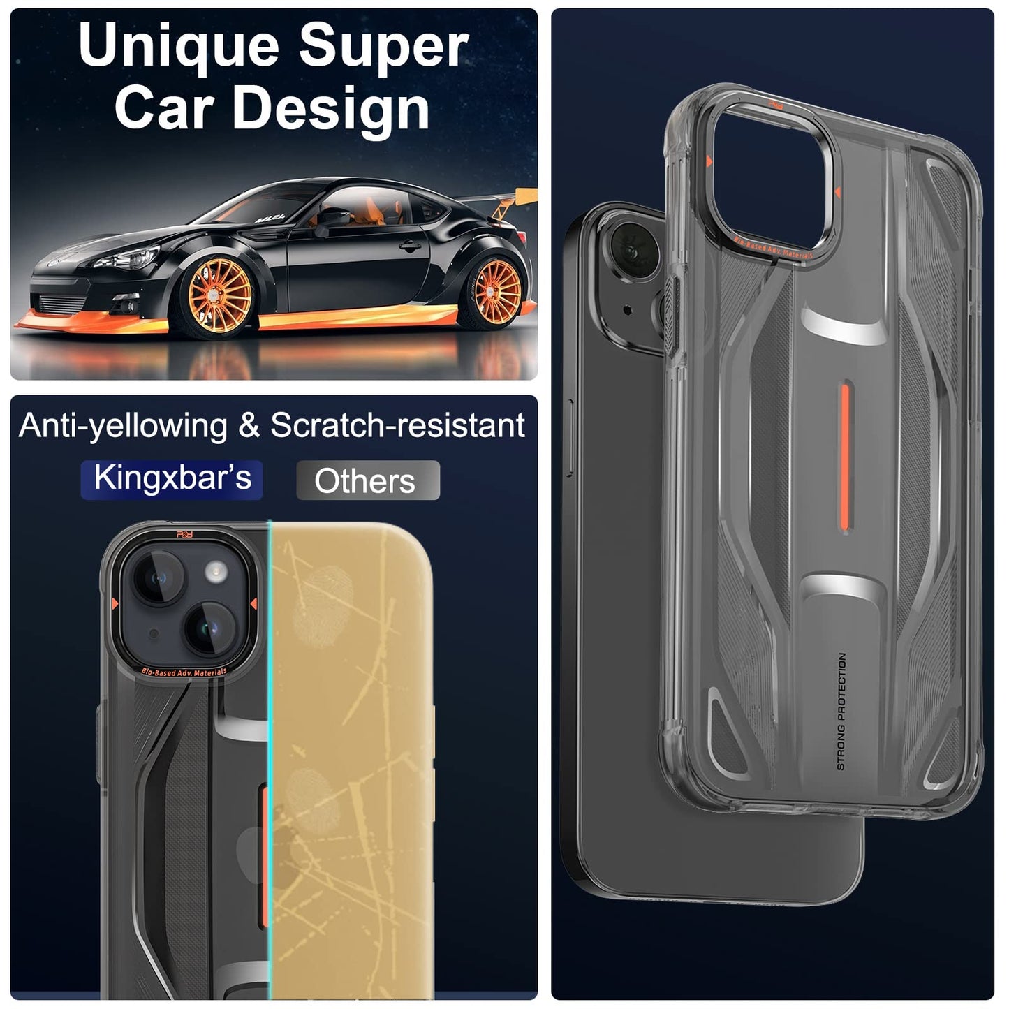 PQY Supercar Military Grade Shockproof Luminous Case Cover