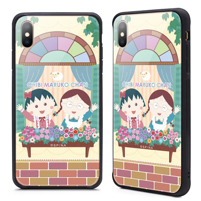 GARMMA Chibi Maruko-chan Air Cushion Shockproof Tempered Glass Back Case Cover