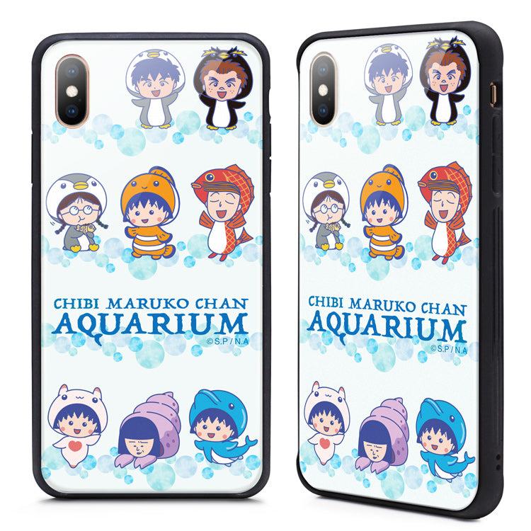 GARMMA Chibi Maruko-chan Air Cushion Shockproof Tempered Glass Back Case Cover