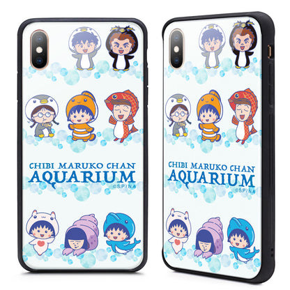 GARMMA Chibi Maruko-chan Air Cushion Shockproof Tempered Glass Back Case Cover