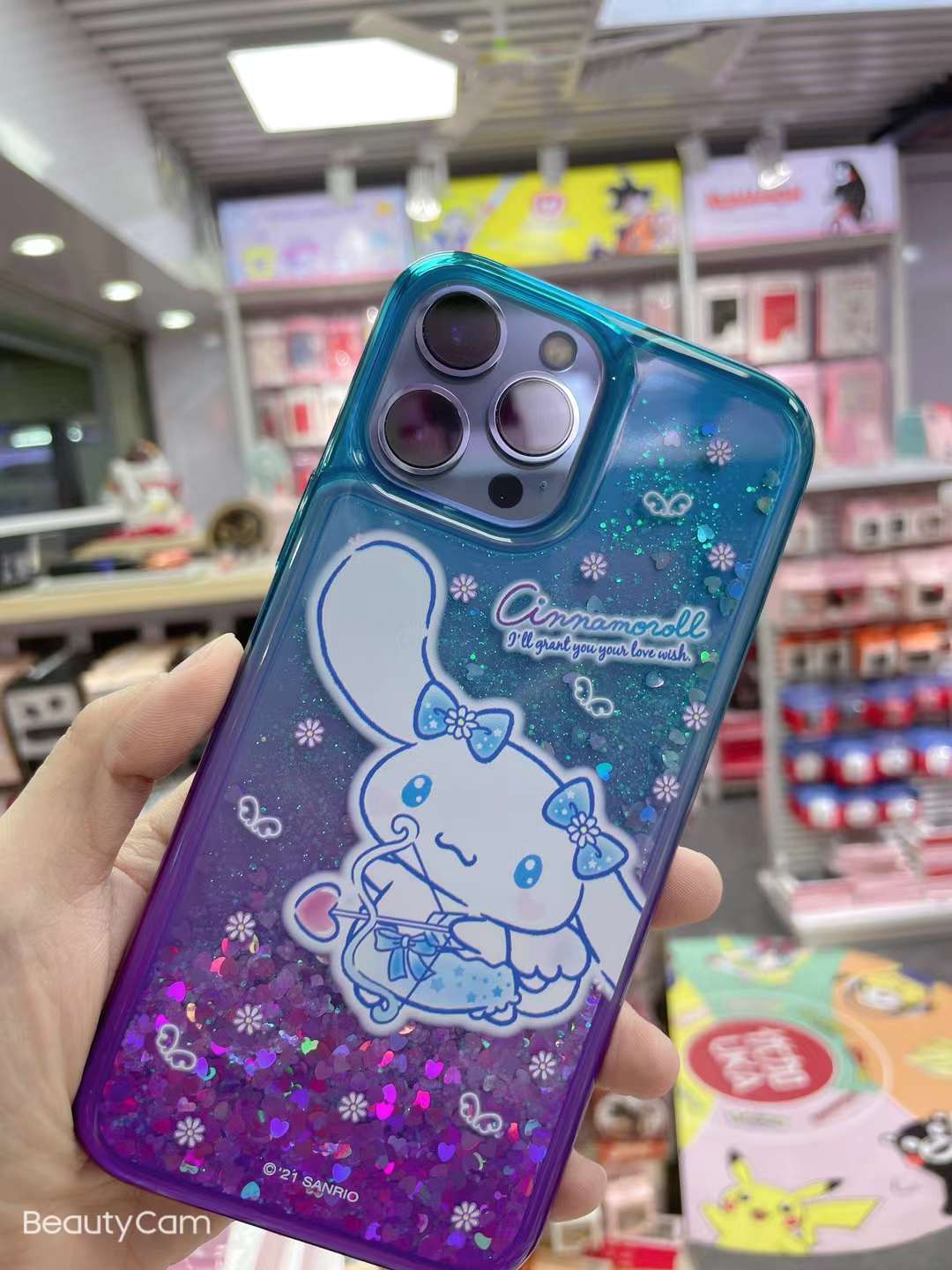 UKA Sanrio Characters Air Cushion Glitter Quicksand Back Case Cover