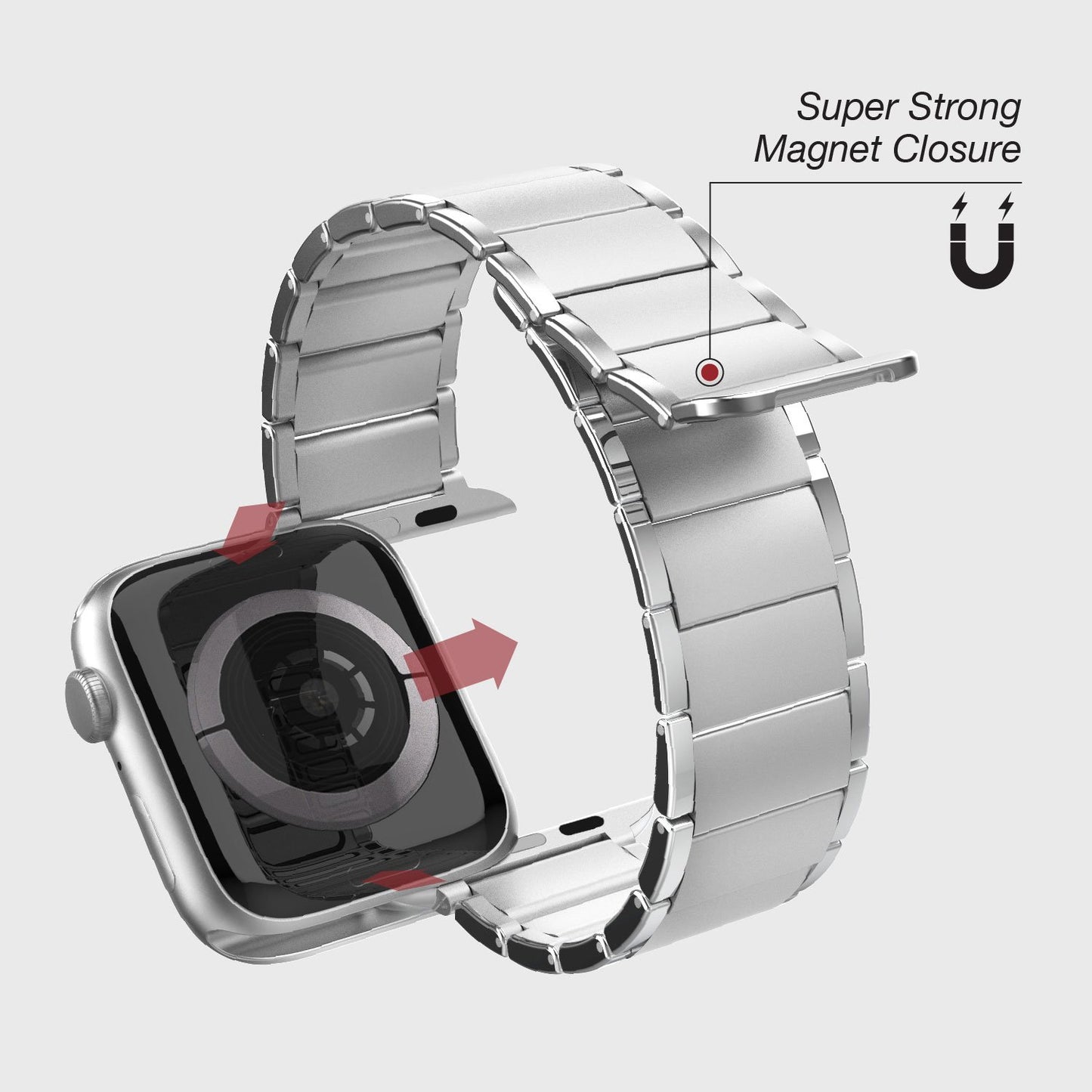 X-Doria Classic Band Magnetic Closure Stainless Steel WatchBand for Apple Watch