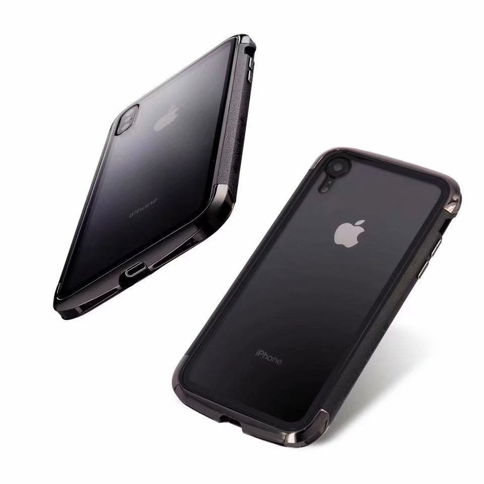 GINMIC AERO Dual Protection Hybrid Metal Bumper 9H Glass Back Case Cover