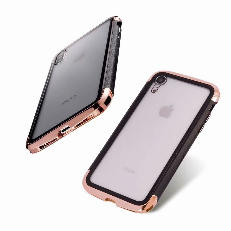 GINMIC AERO Dual Protection Hybrid Metal Bumper 9H Glass Back Case Cover