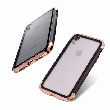 GINMIC AERO Dual Protection Hybrid Metal Bumper 9H Glass Back Case Cover