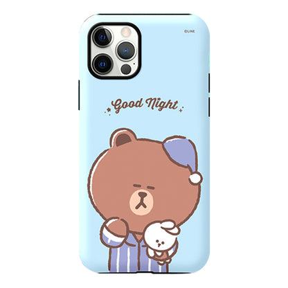 Line Friends Dual Layer TPU+PC Shockproof Guard Up Case Cover