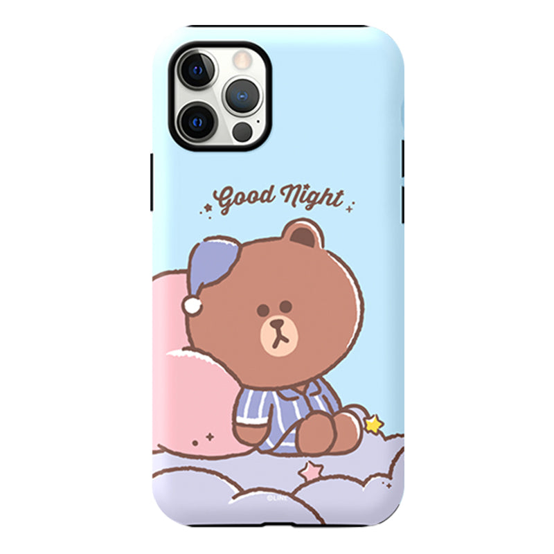 Line Friends Dual Layer TPU+PC Shockproof Guard Up Case Cover