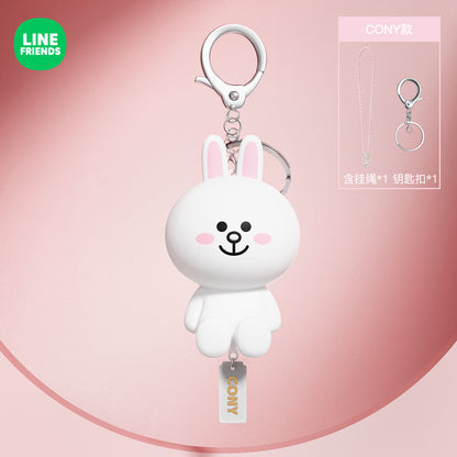 Line Friends Keychain Ring Cute Doll Pendant Anti-lost Strap Silicone Lanyard