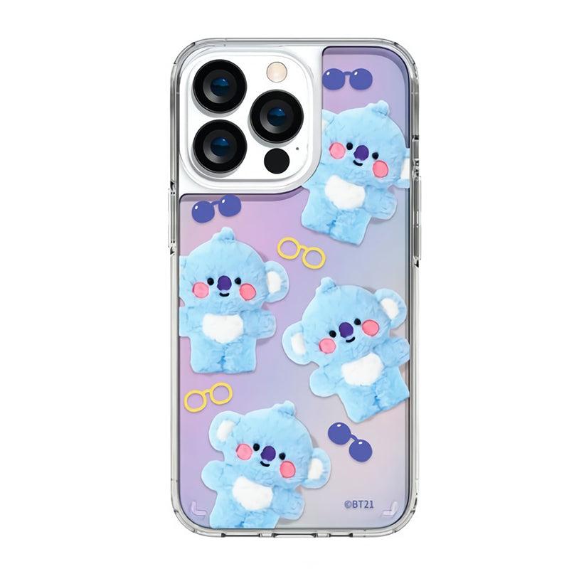 BT21 Shockproof Slim Fit Hologram Mirror Case Cover