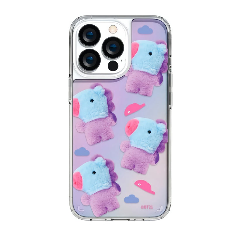 BT21 Shockproof Slim Fit Hologram Mirror Case Cover