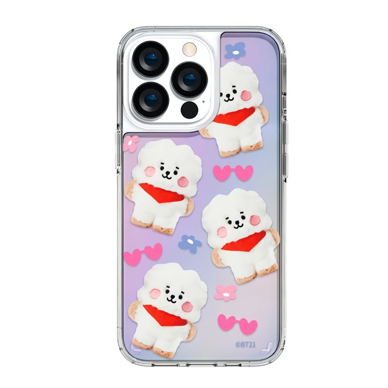 BT21 Shockproof Slim Fit Hologram Mirror Case Cover