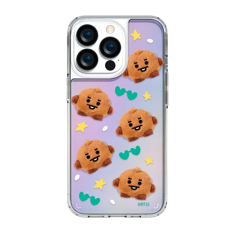 BT21 Shockproof Slim Fit Hologram Mirror Case Cover