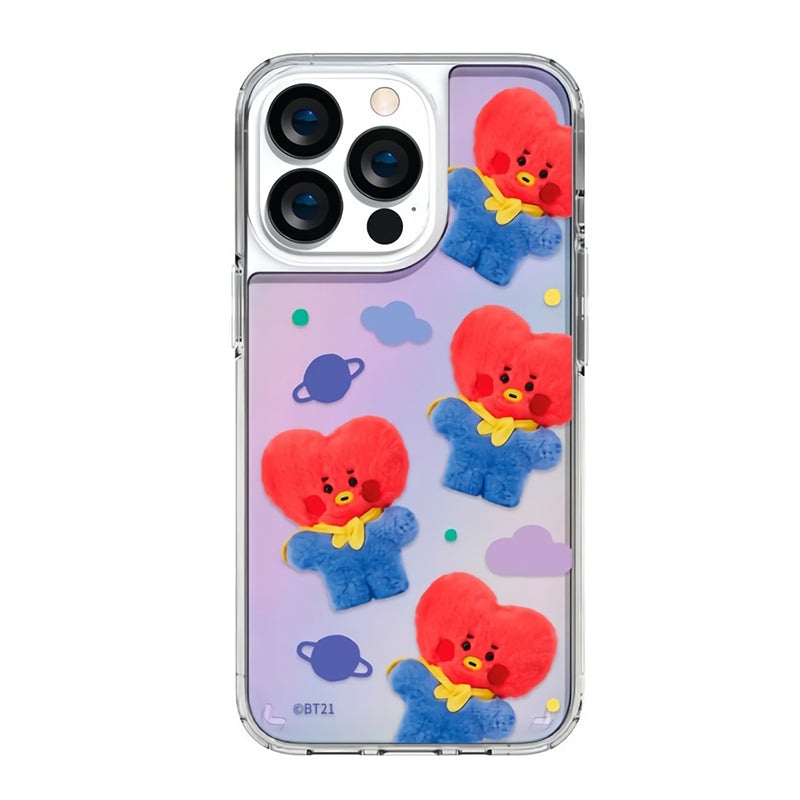 BT21 Shockproof Slim Fit Hologram Mirror Case Cover