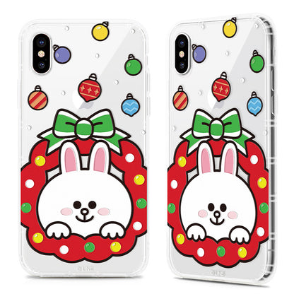 GARMMA Line Friends Merry Christmas Air Cushion Transparent TPU Soft Back Case Cover
