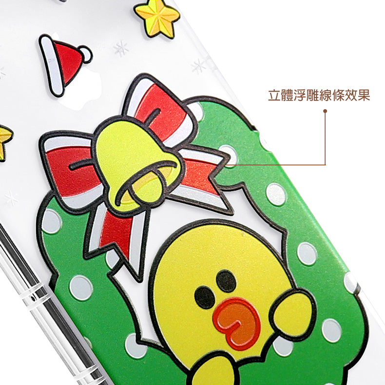 GARMMA Line Friends Merry Christmas Air Cushion Transparent TPU Soft Back Case Cover