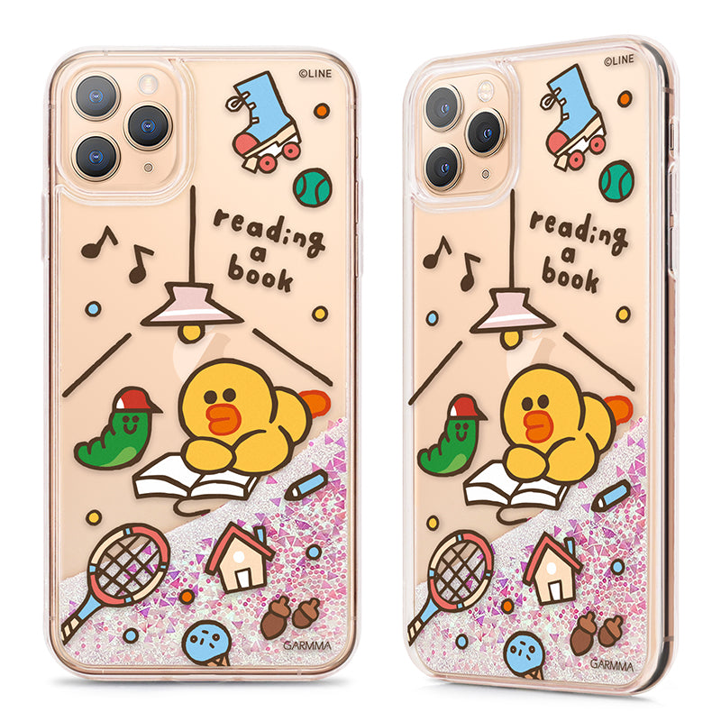 GARMMA Line Friends Air Cushion Glitter Quicksand Back Cover Case