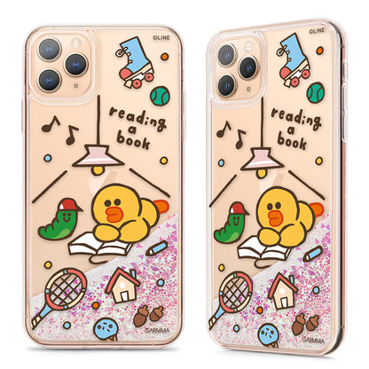 GARMMA Line Friends Air Cushion Glitter Quicksand Back Cover Case