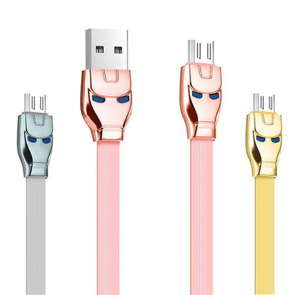 HOCO U14 Steel Man 2.4A Fast Charging Lightning / Type-C / Micro USB Cable