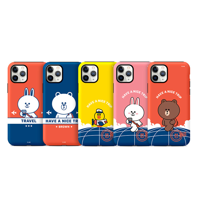 Line Friends Dual Layer TPU+PC Shockproof Guard Up Case Cover