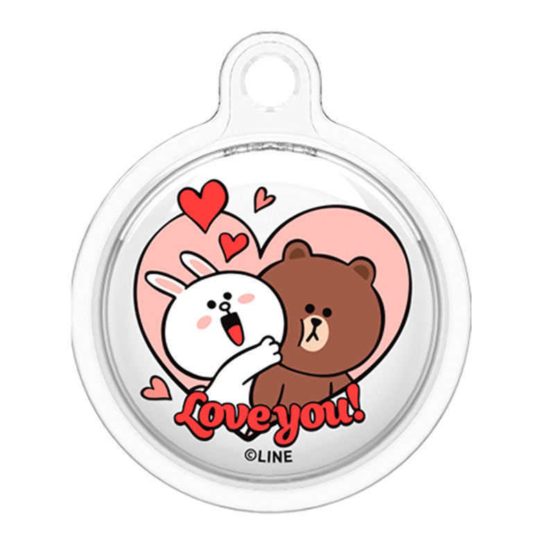 Line Friends Apple AirTag Clear Case